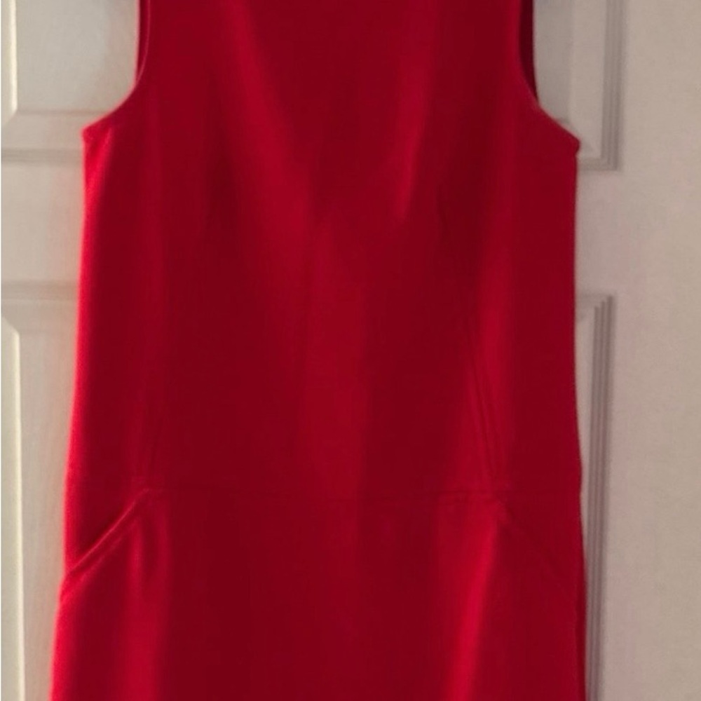 LOFT Red Sleeveless Sheath Mini Dress
